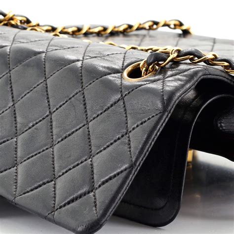 chanel vintage full flap bag quilted lambskin medium|chanel small lambskin evening bag.